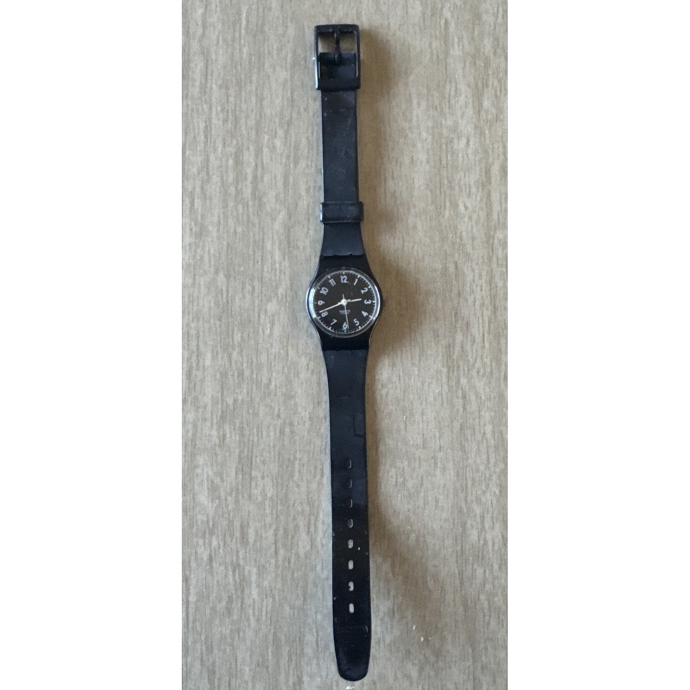 Swatch Black Minimalist Analog Watch